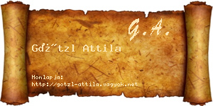 Götzl Attila névjegykártya
